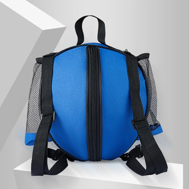 Basketball Bag Team Sports Football Volleyball Softball 2 Side Mesh Pockets Round Shape Soccer Shoulder Bag