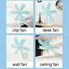 Home Desktop Clip Fan Mini Electric Wall Mounted Office Clamp Cooling Fans Student Dorm Bed Natural Wind Ventilation 220V 2