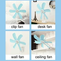 Home Desktop Clip Fan Mini Electric Wall Mounted Office Clamp Cooling Fans Student Dorm Bed Natural Wind Ventilation 220V 2