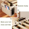 Queen Size LED Bed Frame, Queen with 58" Tall Tufted Headboard, Sturdy and Noiseless, Cream Bed Frame, Queen Bed Frame 5