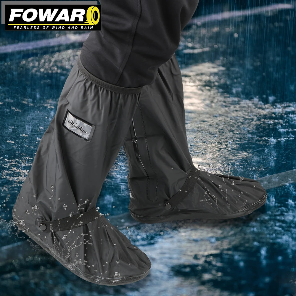Biker Rain Boot Motorcycle Waterproof Shoes And Rainy Days Breathable And Comfortable Rain Snow Non-Slip Portable folding Type motorcycle rain boots