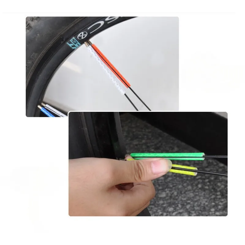 12pcs/set Reflective Warning Strip Bicycle Hot Wheel Wheel Reflective Strip Mountain Bike Rim Spoke bike accessories bicycle wheel stickers