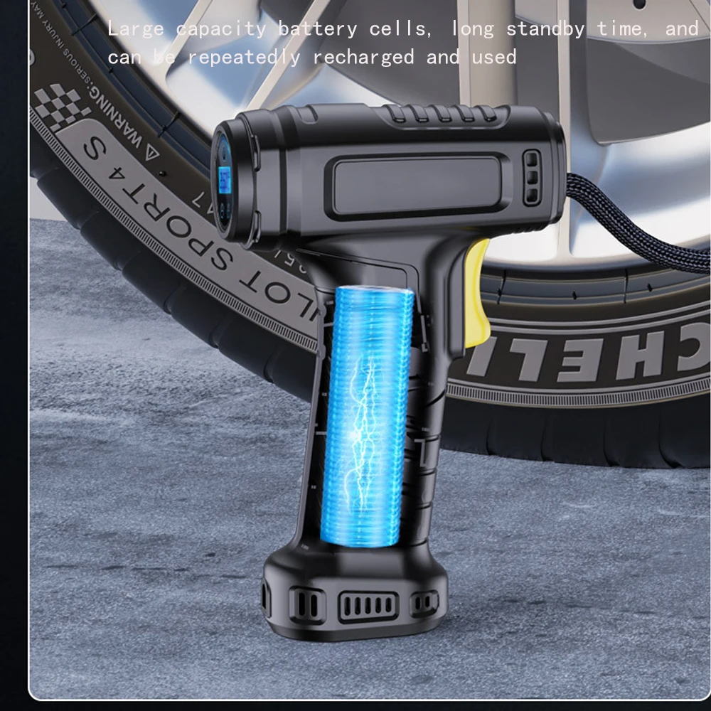 New 120W Car Air Pump Wireless Wired Tire Inflatable Pump Portable Car Air Compressor Electric Tire Inflator For Bicycle