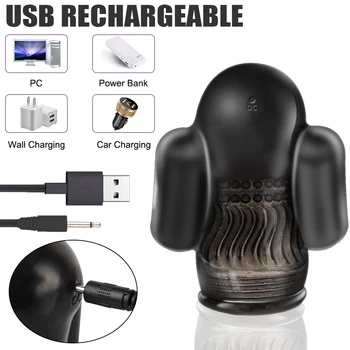Male Masturbator Penis Pump Vibrators For Men Glans Sucking Cock Enlargement Exerciser Delay Vaginal Sex Toys Adult Erotic Goods 5