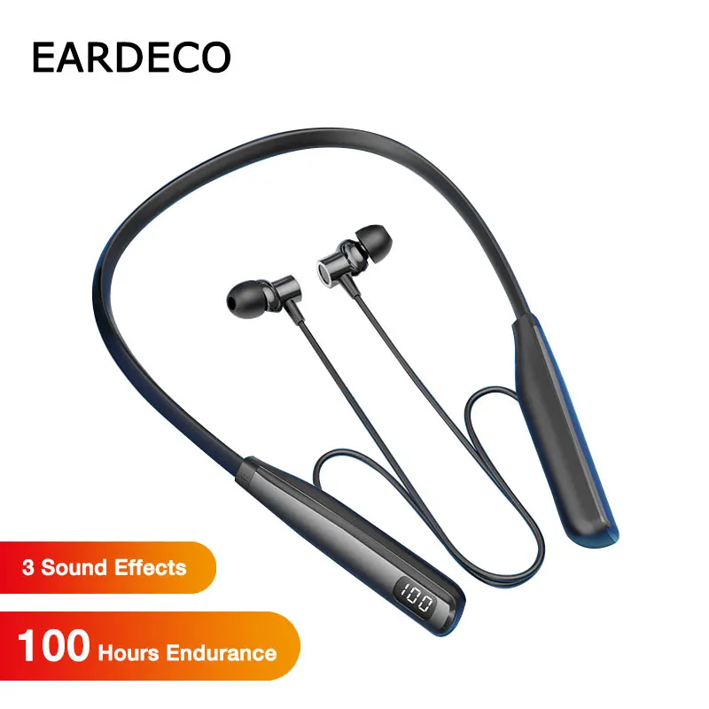 

EARDECO 3 Sound Effects Wireless Headphones Sport Earphones Neckband Bluetooth Earphone Headphone Stereo Bass Earbuds 100 Hours