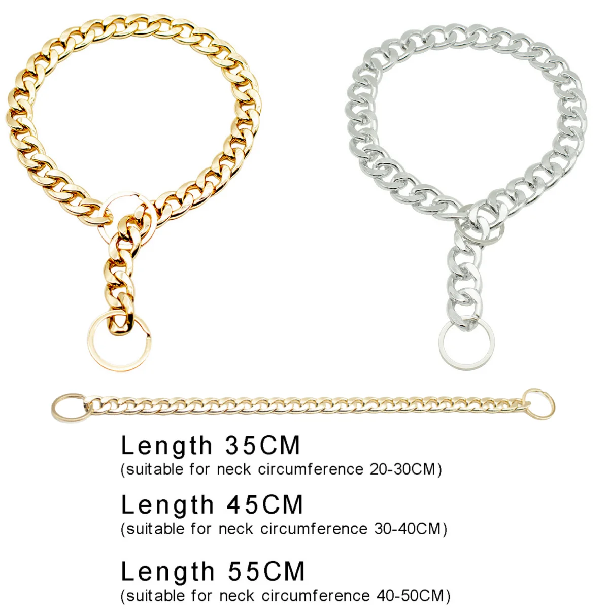 Metal Dog Training Collars Luxury Pet Dog Collar Gold Chain Necklace For Bulldog Small Medium Dogs Cat Costume Accessories dog collar,pet collar