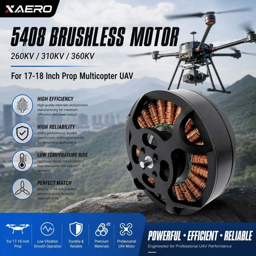 XAERO 5408 260KV 310KV 360KV Bürstenloser Motor für 17-18 Zoll Propeller Multicopter UAV