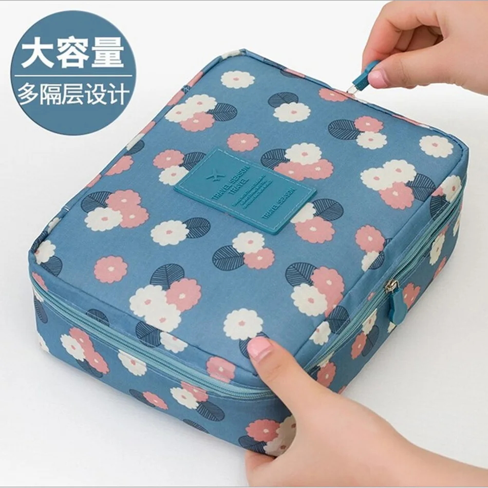 

Multi-functional Cosmetic Bag Outdoor Travel Organization Makeup Storage Cases Compartments Bag Waterproof Storage Accessories