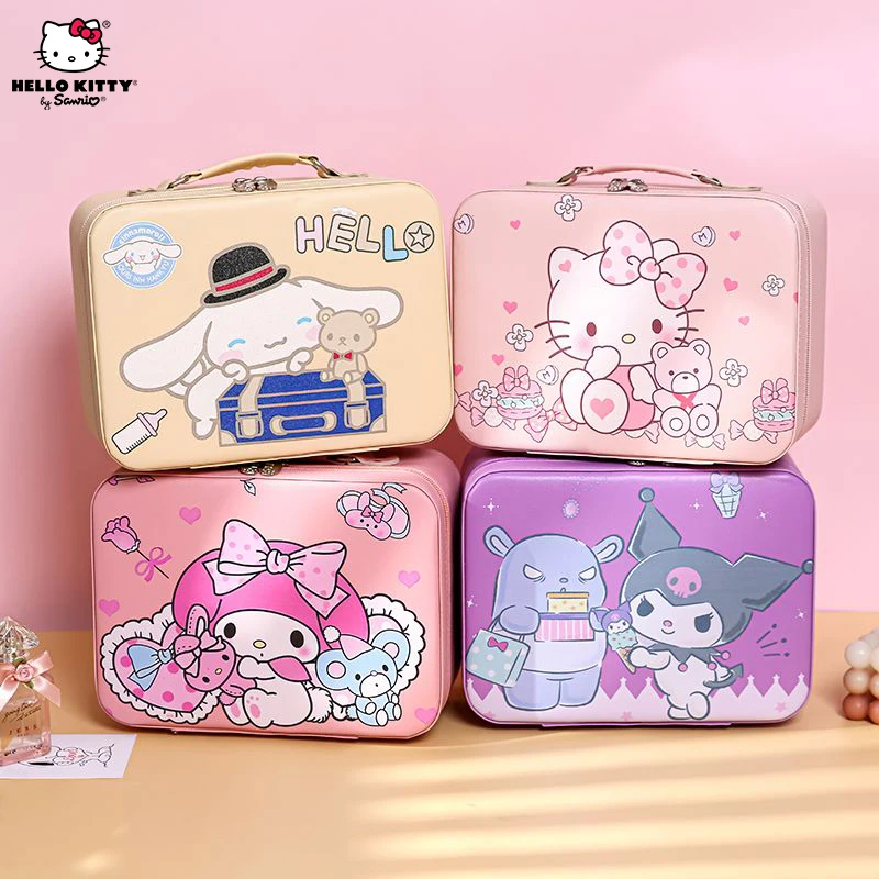 Sanrio My Melody Cinnamoroll Kuromi Hello Kitty Travel Storage Toiletry  Organize Women Cosmetic Portable Bag Make Up Case Female - AliExpress