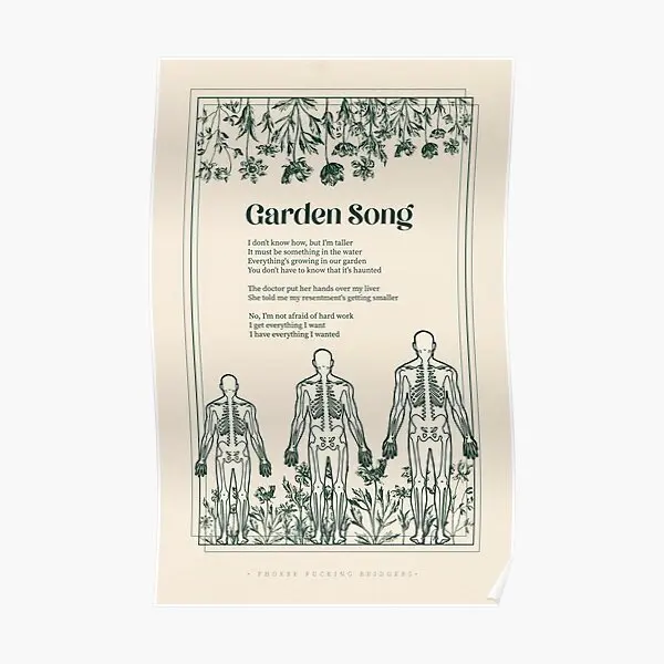 

Garden Song Poster Home Decoration Wall Picture Decor Vintage Modern Print Painting Funny Art Room Mural No Frame