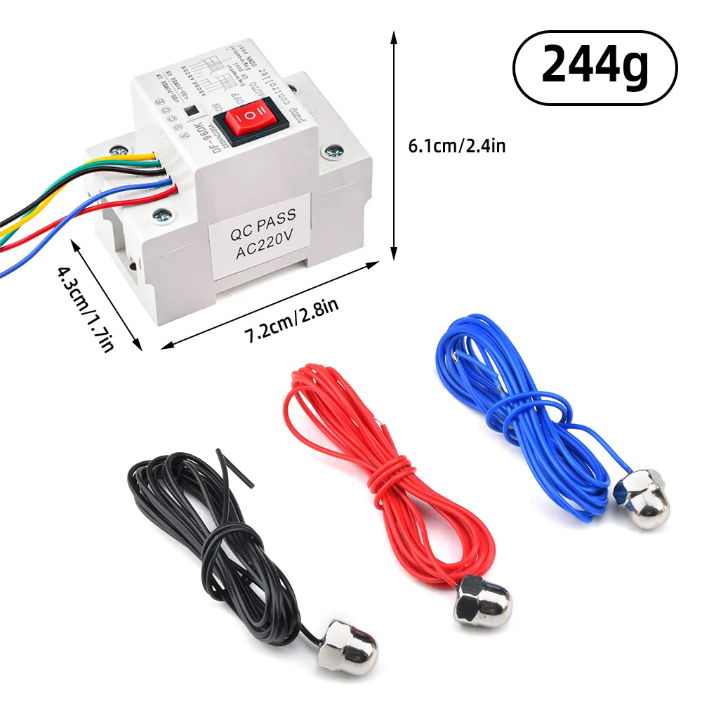 DF-96D Automatic Water Level Controller Switch 20A 220V 2m Wires Water Tank Liquid Level Detection Sensor Pump Controller water pump controller