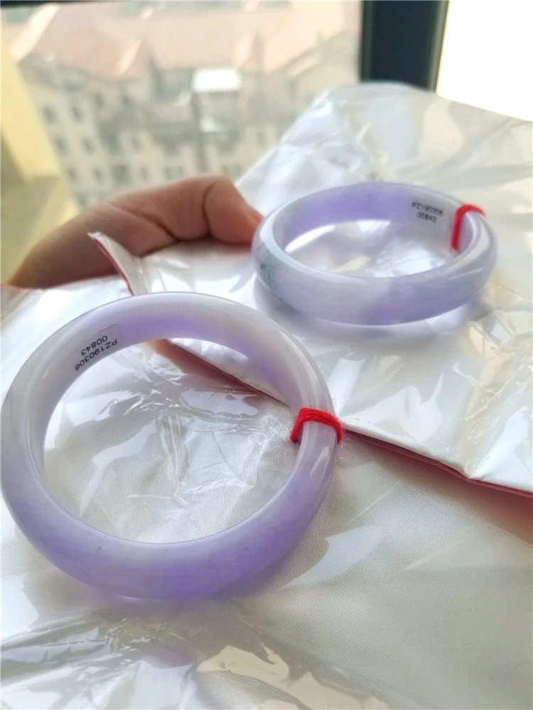 Pure Myanmar Emerald Grade Ice Purple Female Elegant Princess Bracelet Send Mom To Girlfriend
