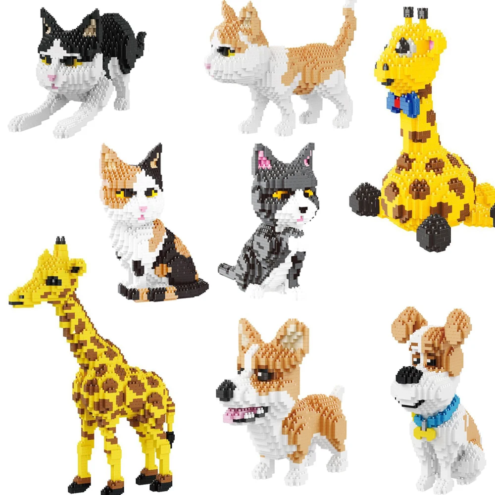 

1300pcs+ Balody Animal Diamond Building Blocks Pet Cat Max Dog Model Assembled Micro Bricks For Children Christmas Gifts