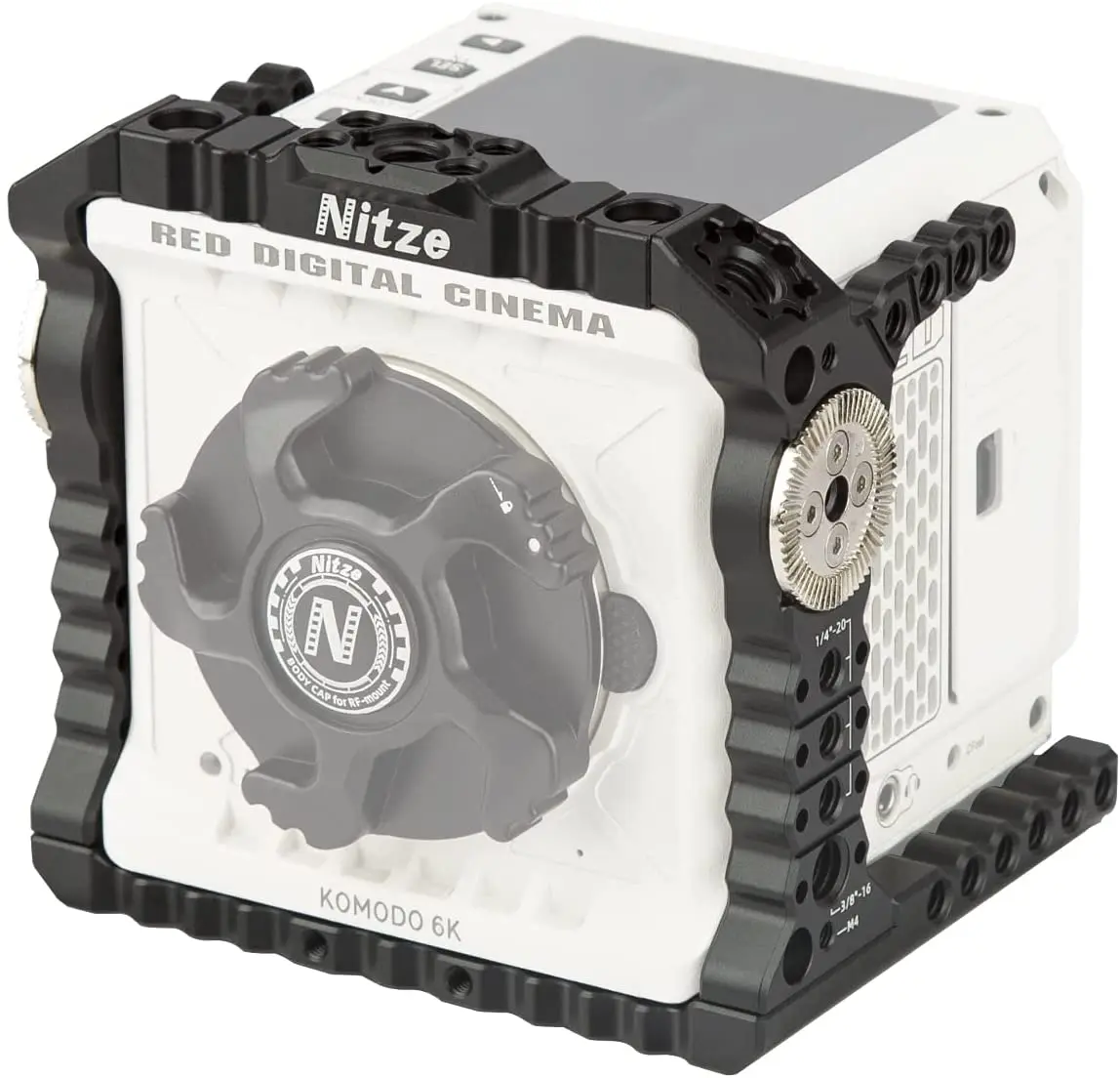 

Nitze Cage Mount w NATO Rail ARRI Rosette for Red Komodo 6K Digital Cinema Camera