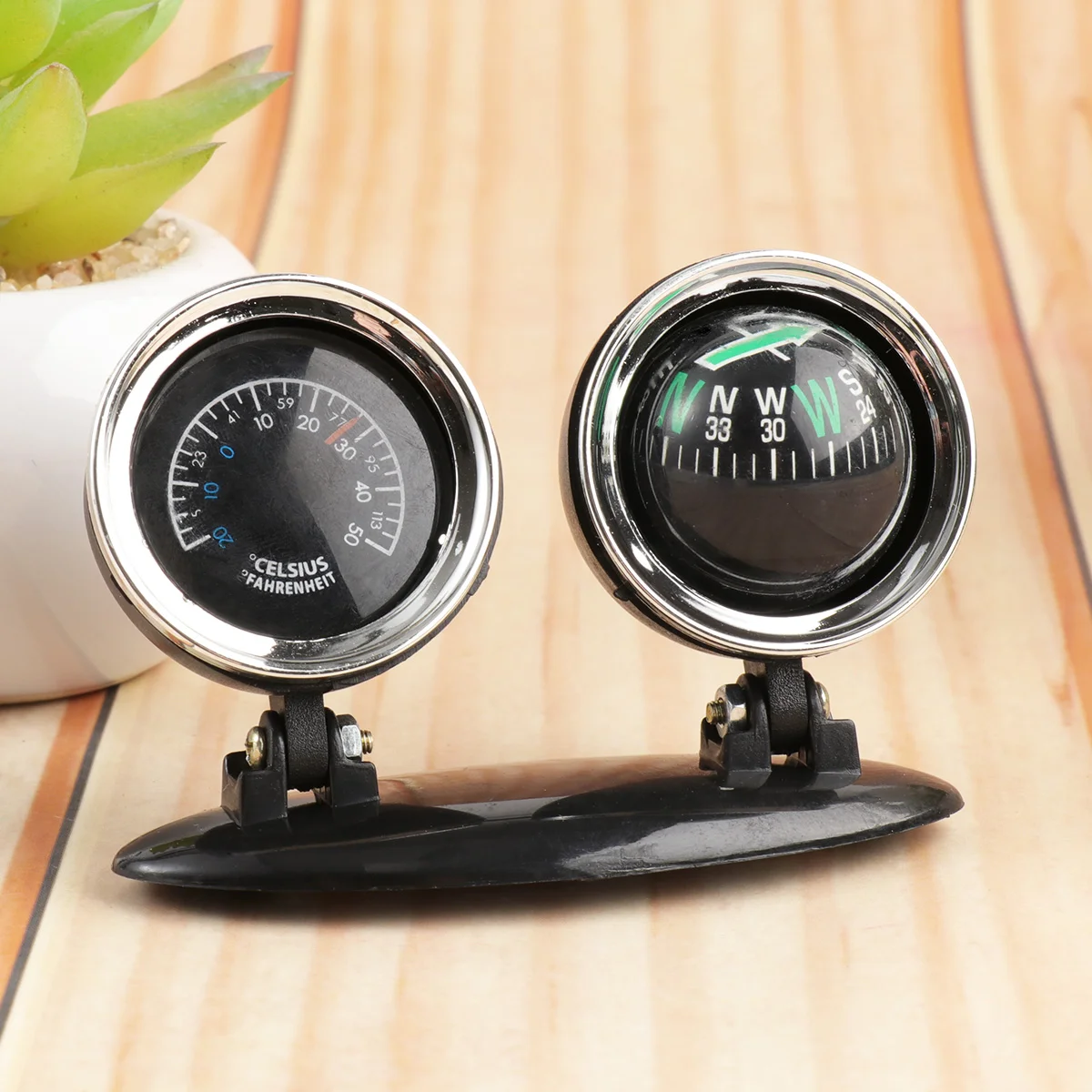 

2 In 1 Guide Ball Car Compass Thermometer Car-styling Car Ornaments Direction Dashboard Ball Auto Accessories