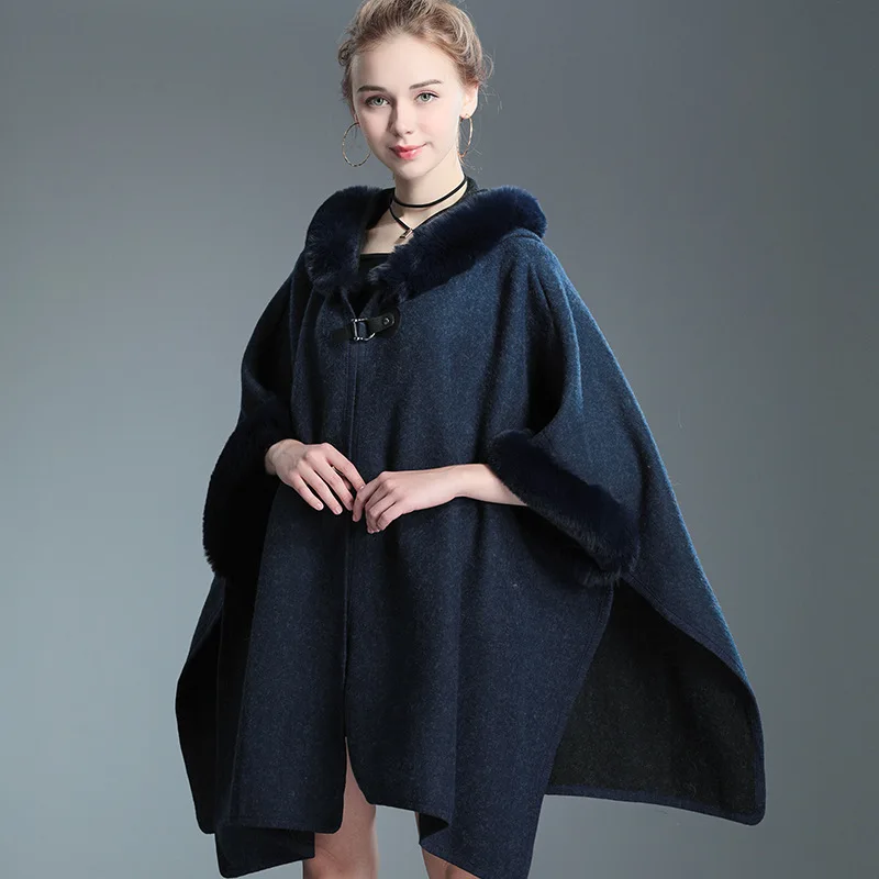 Fur Light Mature Style Western Style Autumn and Winter Imitation Fox Hair Female Woolen Woolen Floral Coat