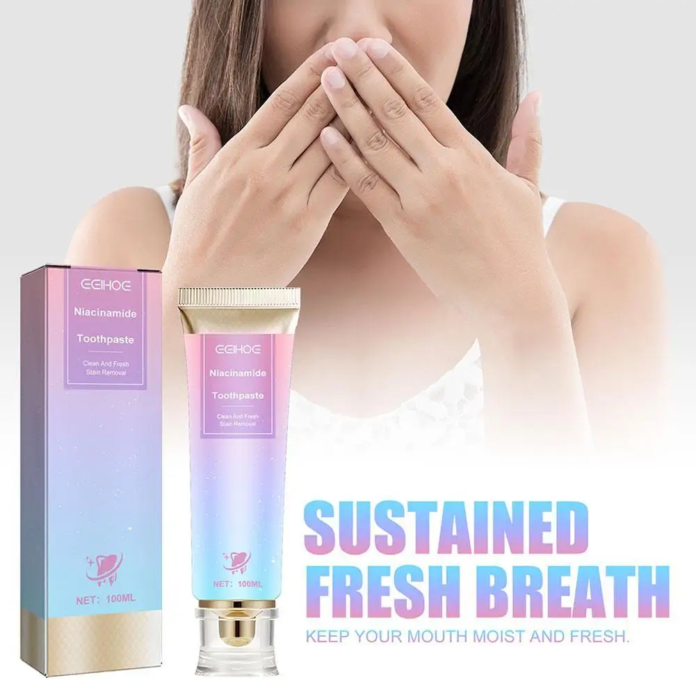 

Dazzling White Toothpaste Fresh Breath Niacinamide Toothpaste To Remove Bad Breath To Remove Tooth Stains Teeth Tone Care