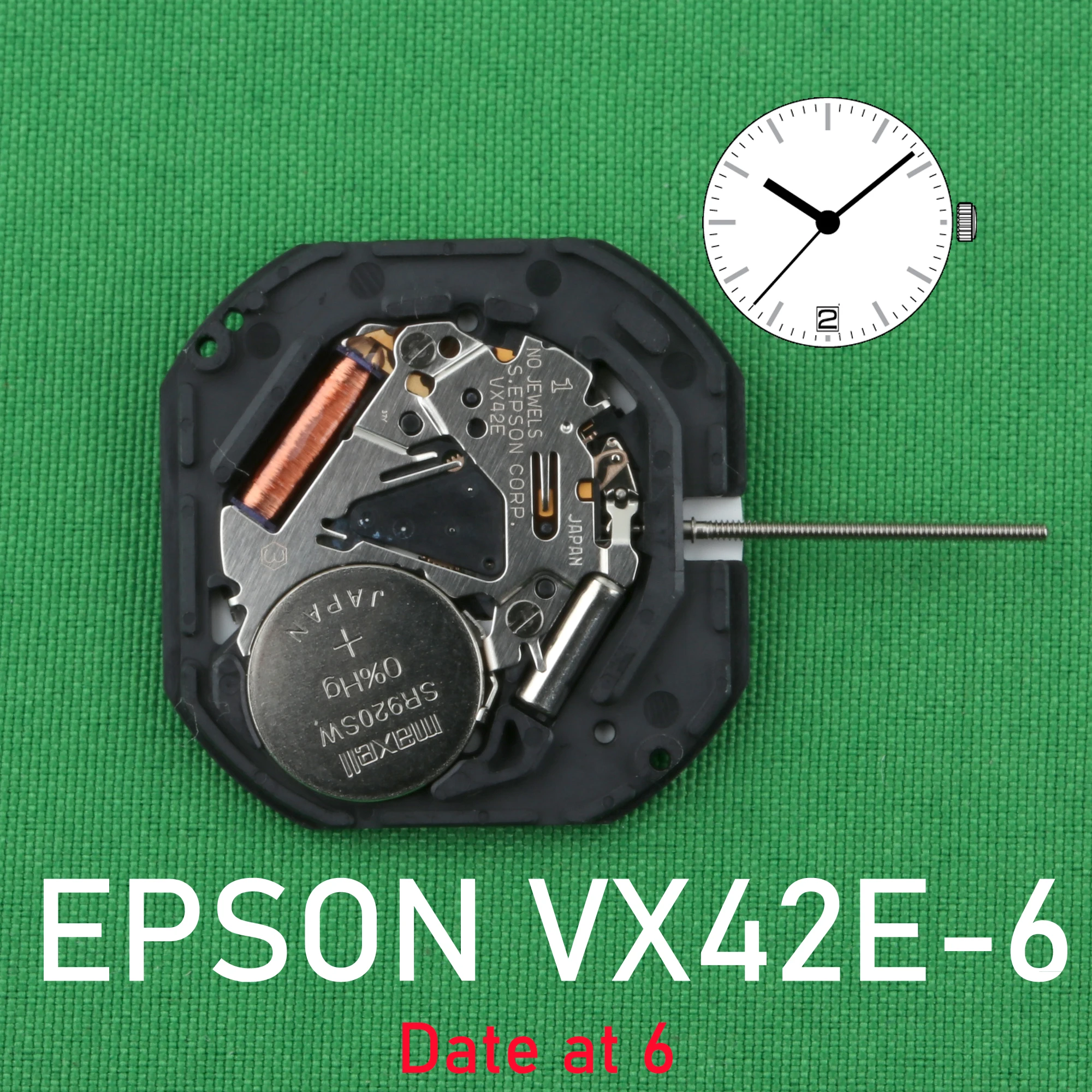 EPSON VX42 movement with date Calendar display japan movement