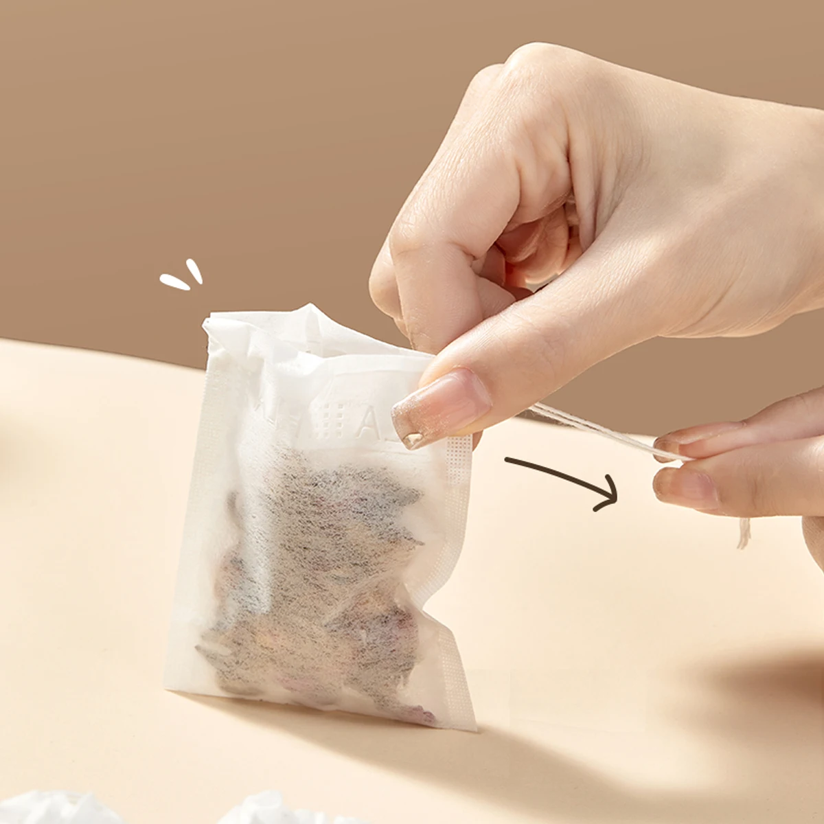 WORTHBUY food grade tea bags with drawstring 100/200 PCS non woven fabric disposable tea filter bag spice infuser bag tea infuser tea filter
