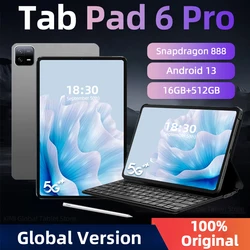 2024 Original Pad 6 Pro Snapdragon 888 Global Version Tablet PC Android 13 xioa mi RAM 16GB ROM 1TB 5G HD 4K Screen WIFI Mi