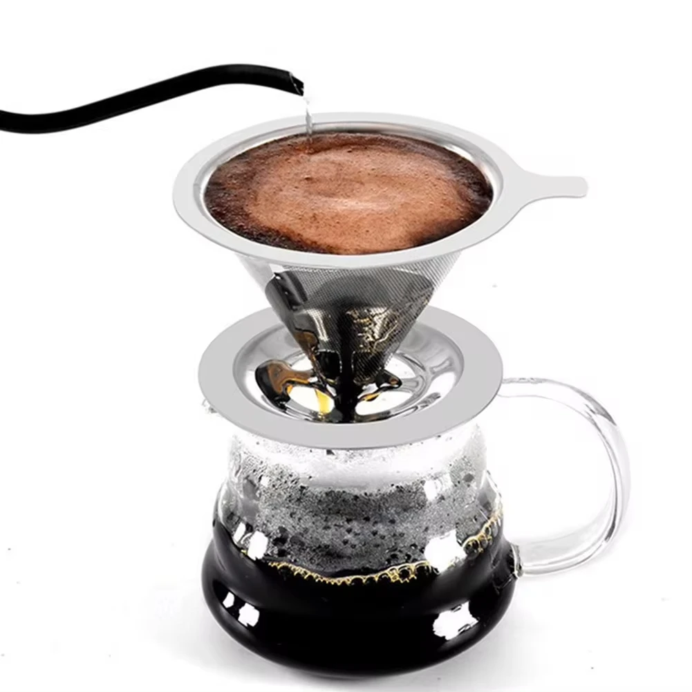 Reusable Coffee Filter Holder Double Layer Stainless Steel Coffee Tea Strainer Accessories Making Tool New