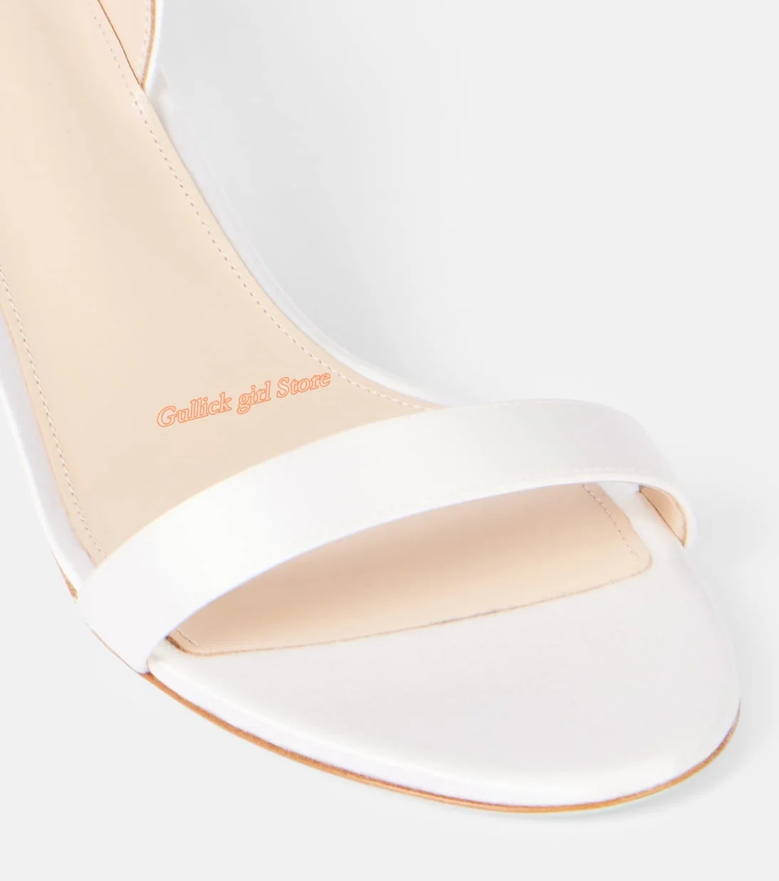 White Matte Leather Sandals Stiletto Thin High Heel Round Toe Slingback Slip On Fashion Summer Women Dress Shoes