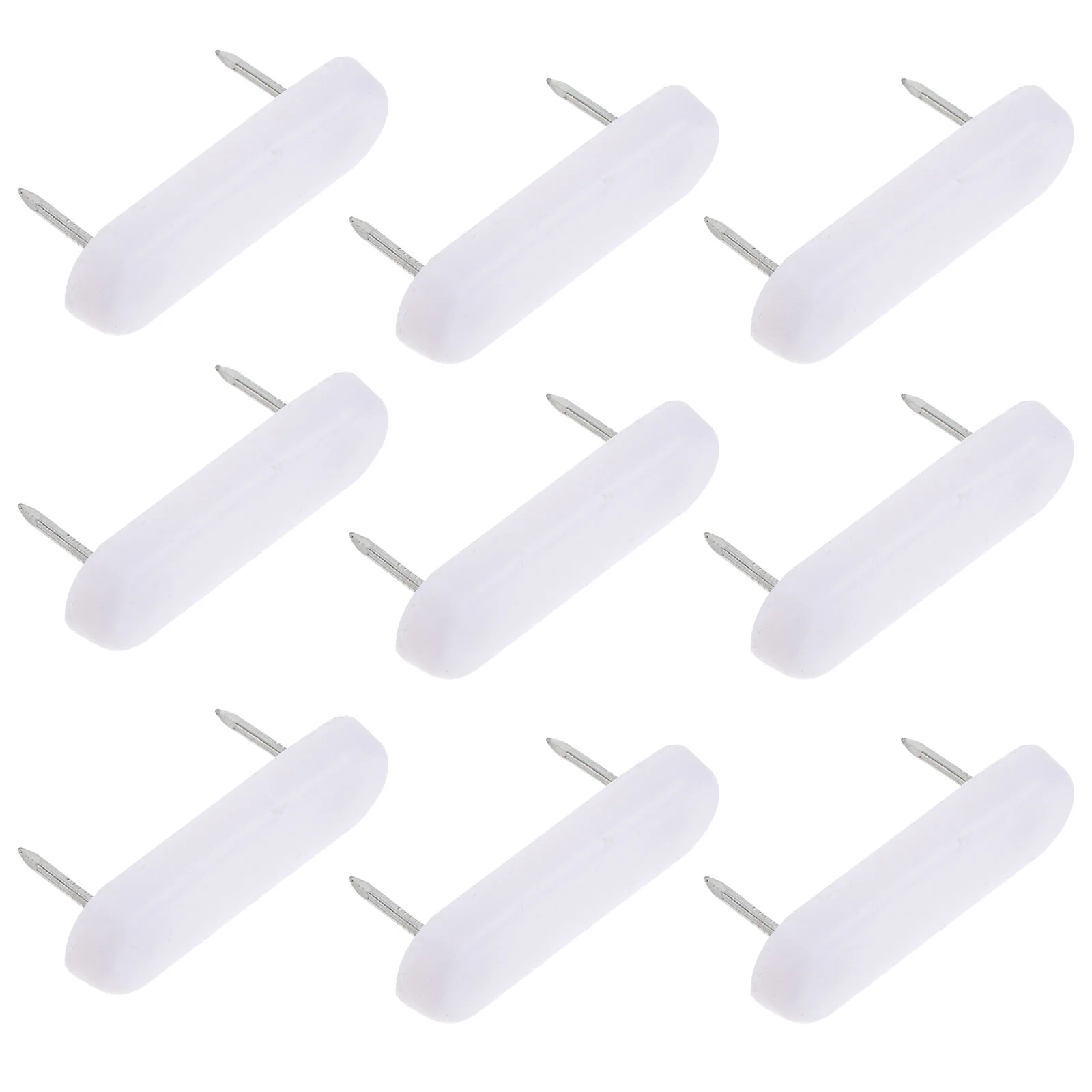 

100 Pcs Furniture Feet Nails Leg Levelers Glide for Double Legs Floor Protectors Cups Pin Chair Pads Pp Plastic Head Covers
