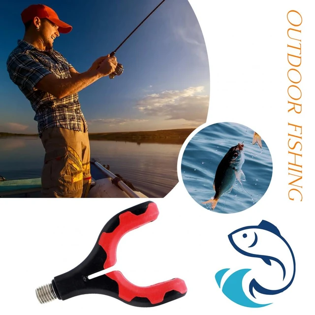 Non-slip Carp Fishing Rod Rest Head Gripper With 8mm Silicone Pole