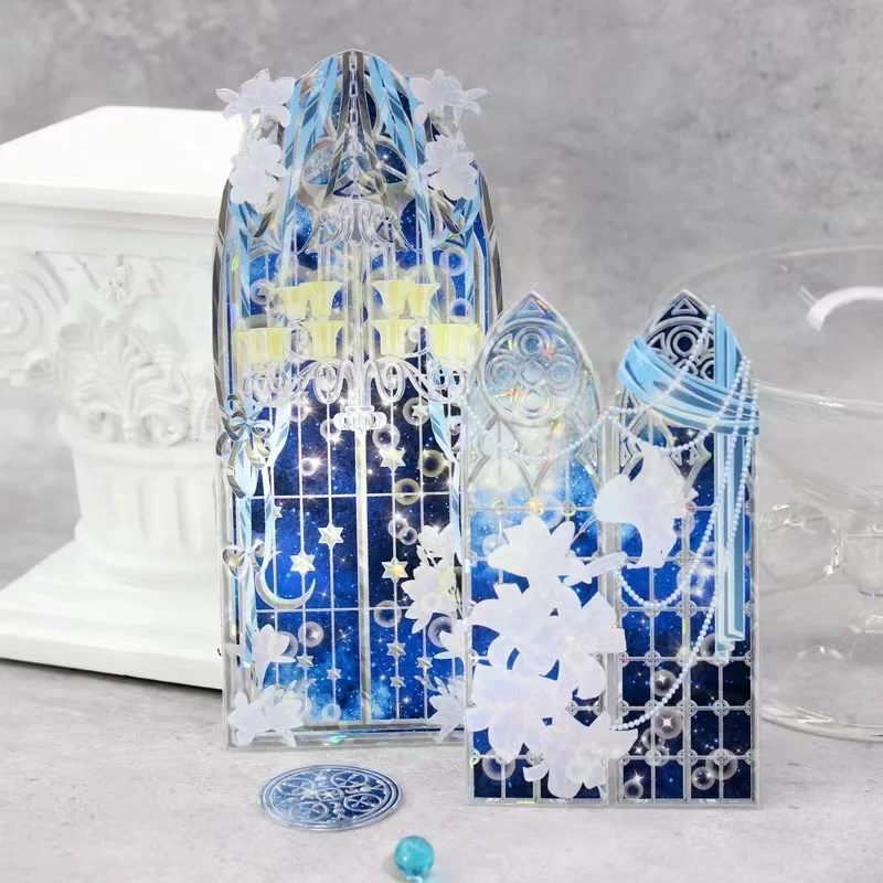 

Винтажная блестящая васи лента с окошком в виде Галактики для планировщика, изготовления открыток, «сделай сам», план скрапбукинга, декоративная наклейка