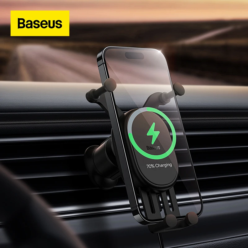 Tanio Baseus Car Phone Holder Wireless Charger Car sklep