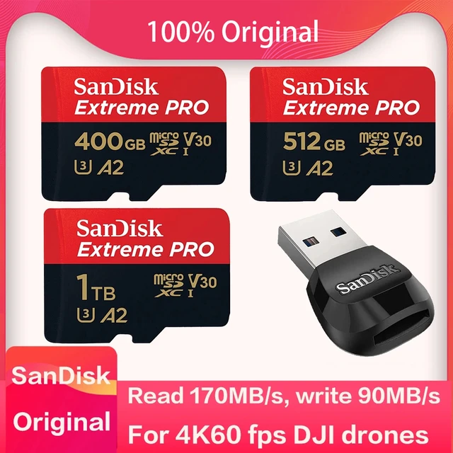 SANDISK - Carte mémoire SDXC SanDisk Extreme PRO 64 Go jusqu'à 200 Mo/s,  UHS-I, Classe 10, U3, V30