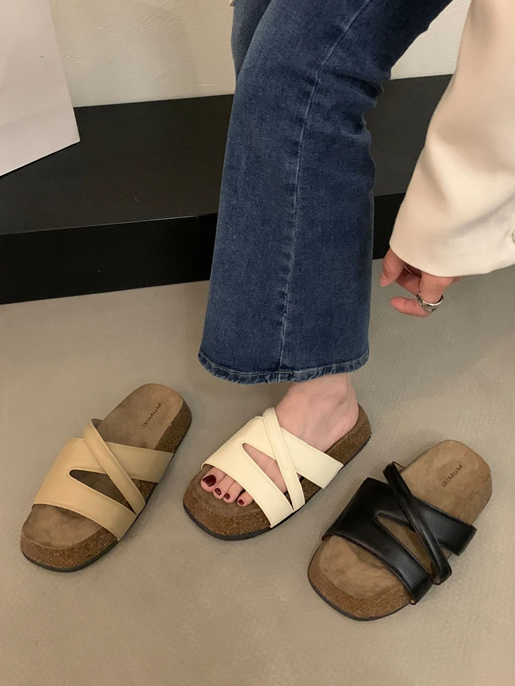 

Модная верхняя одежда, тапочки на толстой подошве, женская обувь, 2023, Летние удобные сандалии