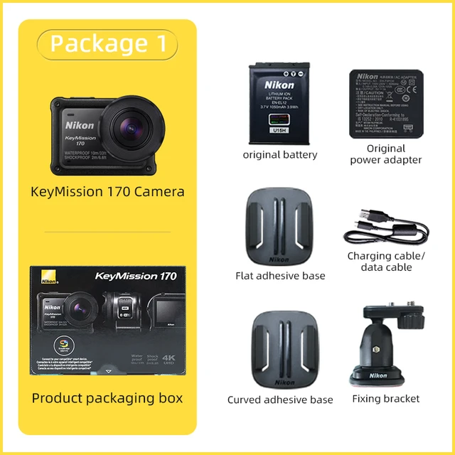 Nikon KeyMission 170 camera (NEW) Mini 4k Ultra HD action camera