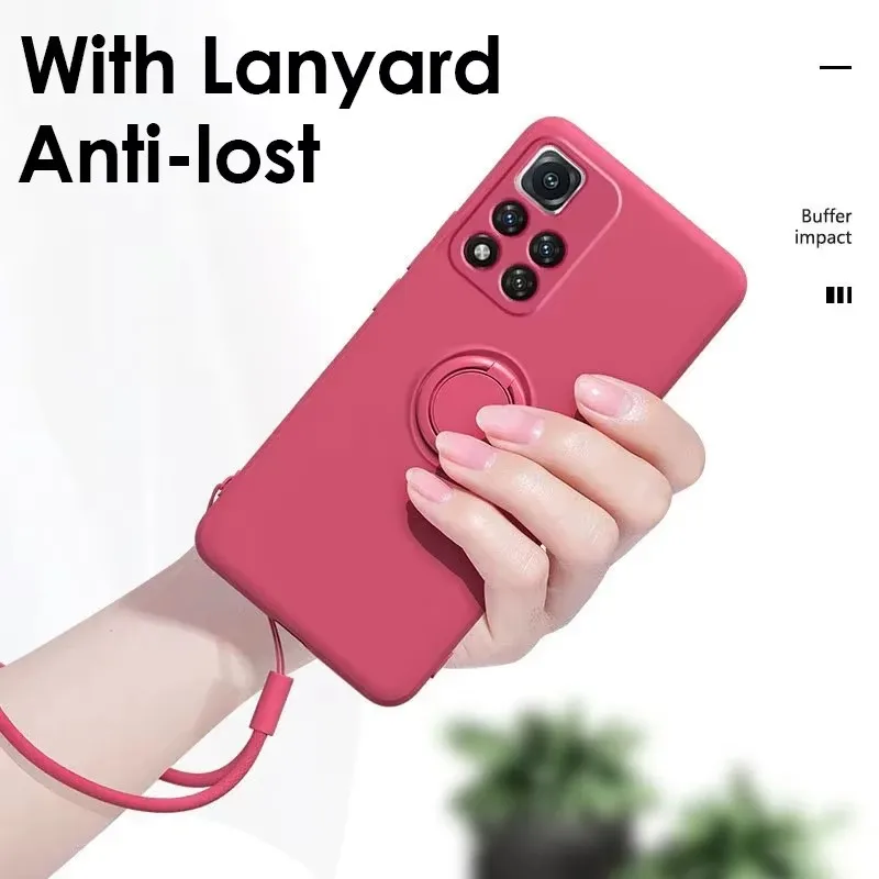 Liquid Silicone Magnetic Holder Stand Phone Case For XiaoMi 13T 14T 15 Redmi...
