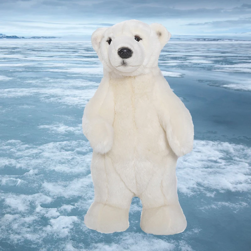Lifelike Standing Oso Polar Bear Plush Toy Cute Animal Stuffed PolarBear Kids Dolls Room Decoration Birthday Gift for Children