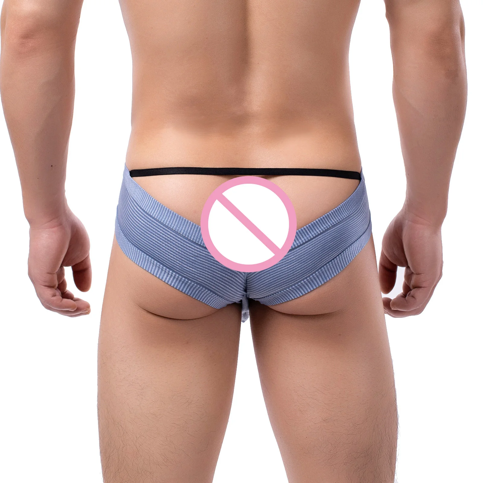 CLEVER-MENMODE Men Sexy Backless Briefs Underwear Open Butt Straps Panties Penis Pouch Jockstrap Buttstocks Lingerie Underpants Mens Underwear