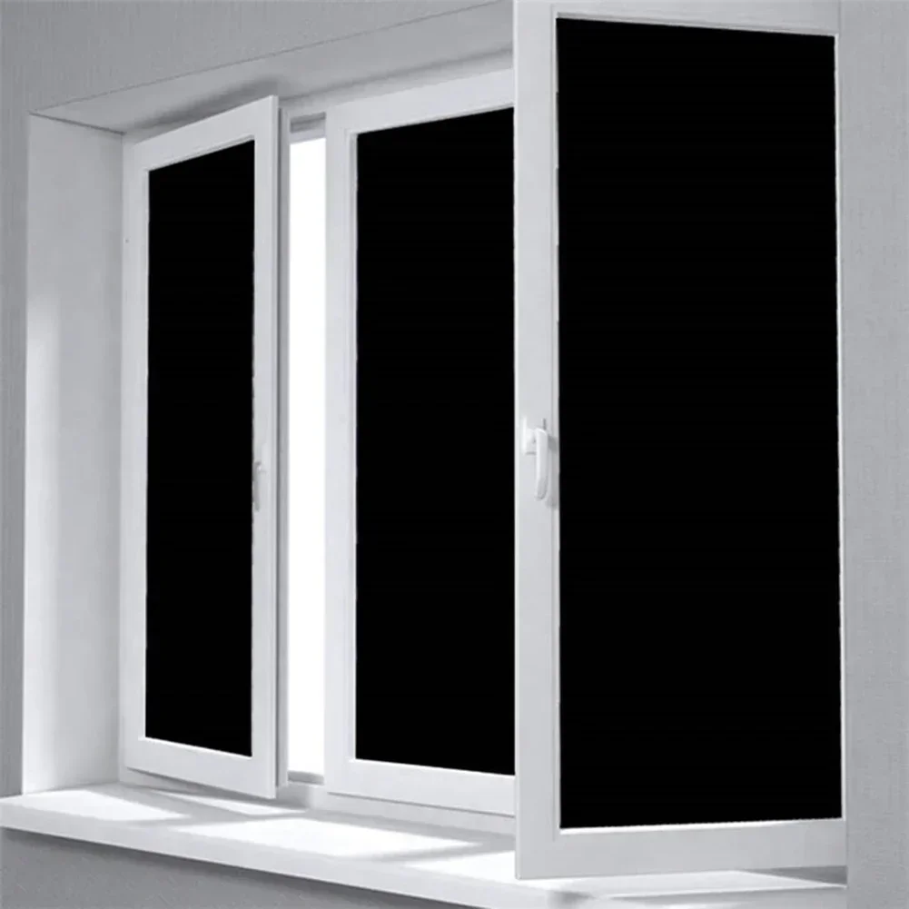 Pure Black Matte Sticker Removable Light Blocking Window Cloth DIY Total Blackout Glass Privacy Darkening Window Black Stickers window film window privacy film window tint sticker