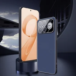 Premium Aluminum Alloy TPU Soft Case with Integrated Lens Protection - Anti - Slip, Drop - Proof, and Anti - Fingerprint for Redmi K90 ProMax (Dark blue)