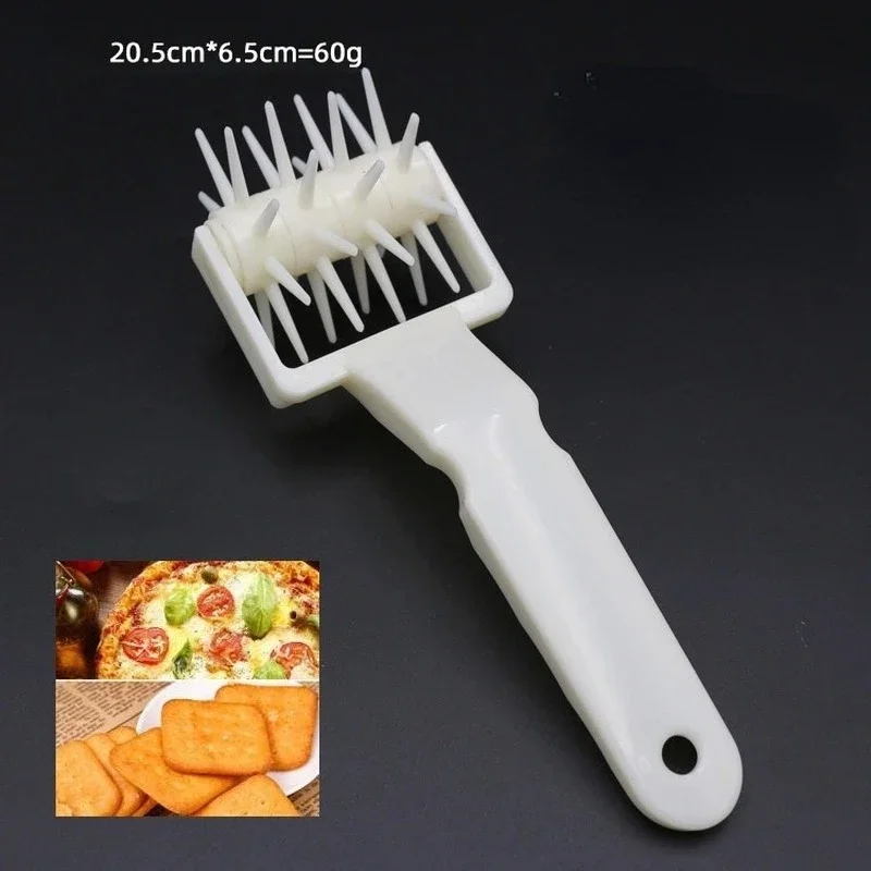 1pcs Pizza Rolling Pin Punch Pastry Roller Pin Biscuit Dough Pie Hole Embossing Dough Roller Lattice Craft Baking Cooking Tool roller cutter pizza roller pin