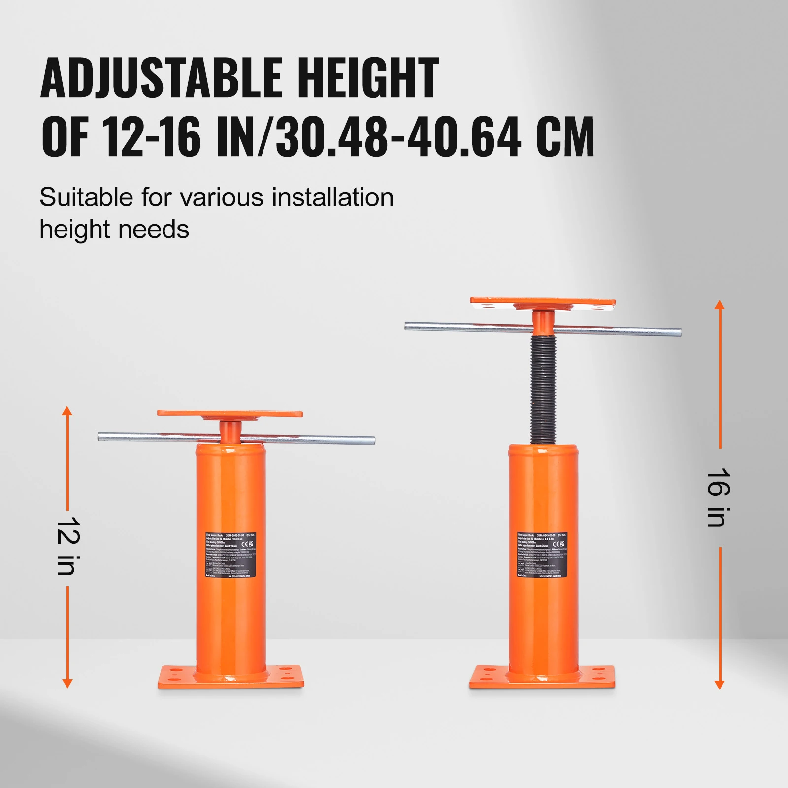 Adjustable Steel Floor Jack for Basement Support