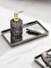 Nordic Electroplated Silver-plated Mirror Glass Tray Rectangular Storage Disk Jewelry Tier tray Home Decoration Snack Plates 3