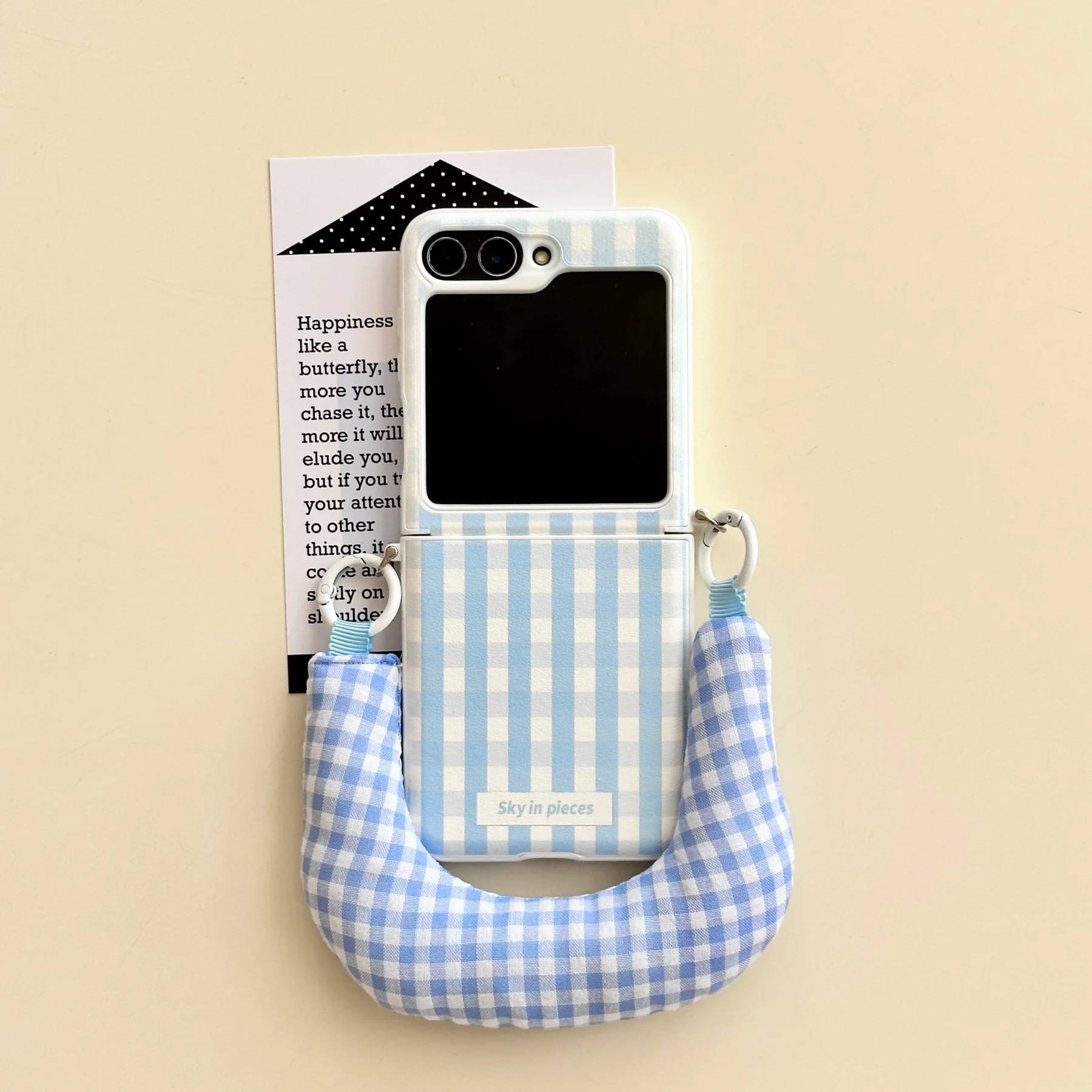 Cute Fresh Candy Colored Striped Soft Rope Portable Phone Case Back Cover