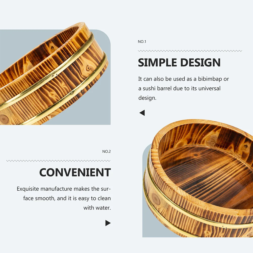 

Storage Bucket Sushi Bamboo Containers Japanese Soaking Tub Wooden Cooking Barrel