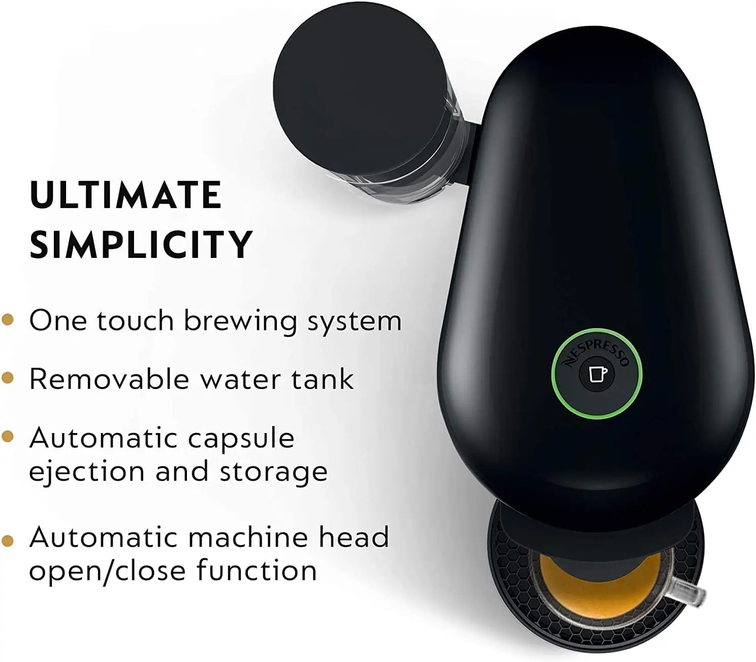 Nespresso Vertuo Plus Coffee and Espresso Maker by Breville, Ink Black with Aeroccino Milk Frother 3