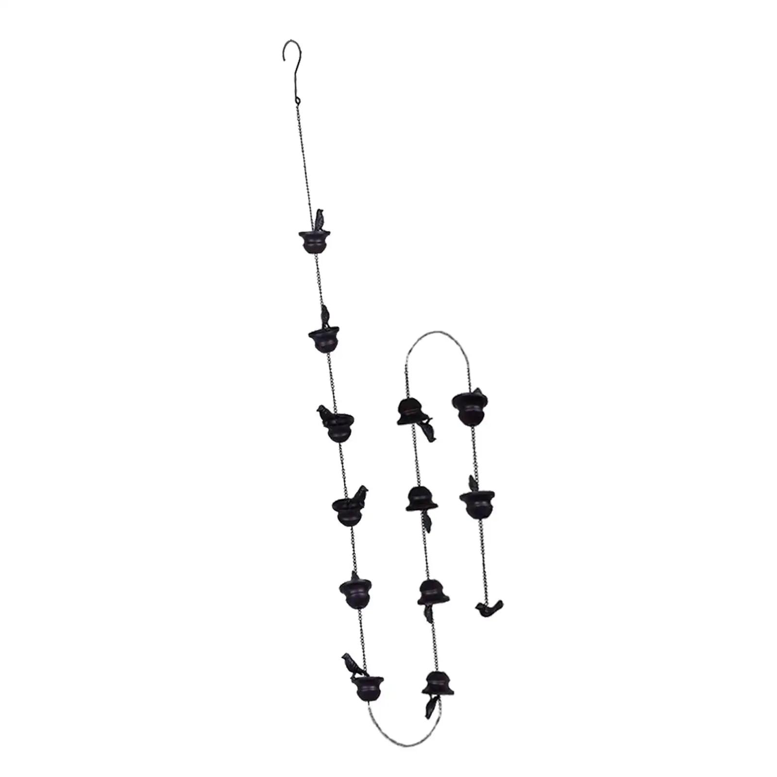 Stainless Steel Chains Rain Chain Adapter Rain Chain Rainwater Catcher Chain with Rain Collector Cups Creative Rainwater