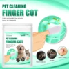 20Pcs/Bag Pet Cleaning Teeth Finger Cover Dog Cat Remove Tartar Calculus Oral Care Cochlear Cleaning Non-woven Fabric Finger Cot 1