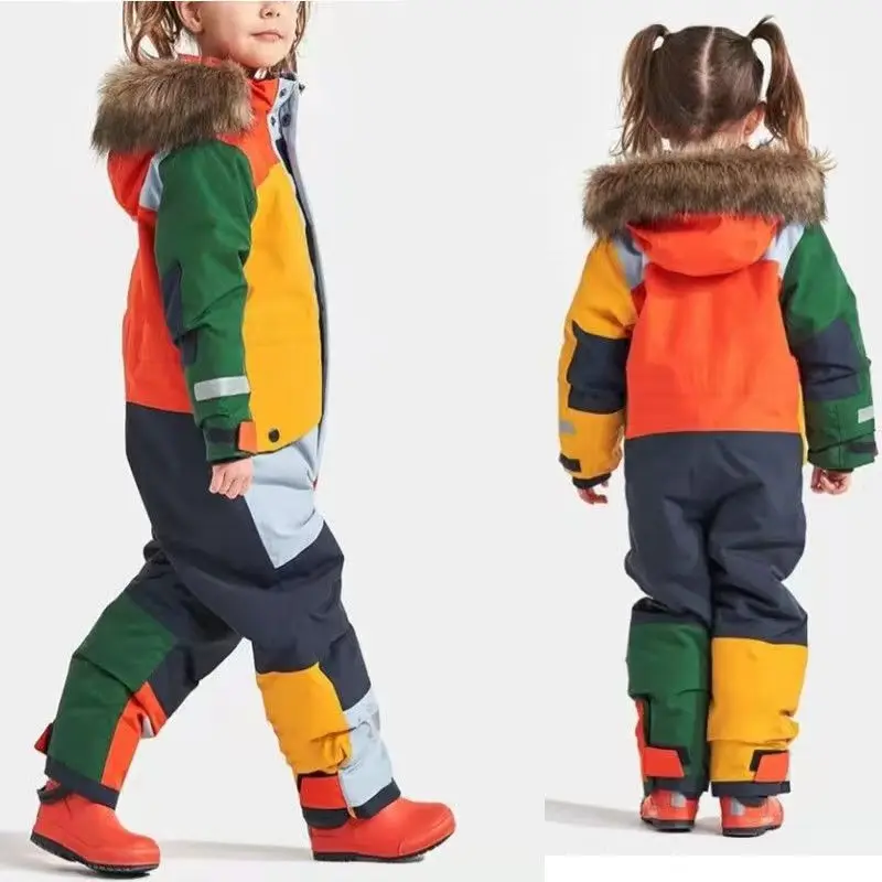 Children's Ski Clothes Outdoor Single and Double Board Luminous Windproof Waterproof Warm Cotton Clothes