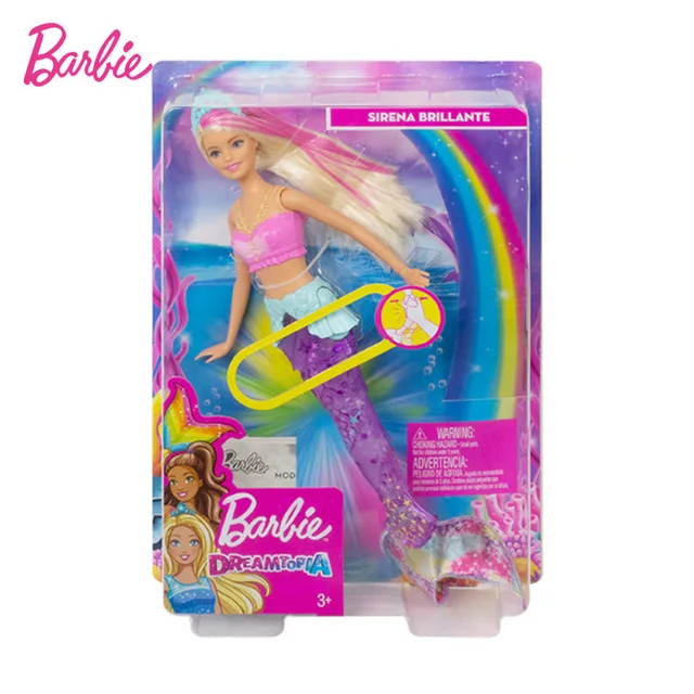 Mattel Barbie Toys Little Mermaid Sound and Light Doll Birthday Gift Toys for Girls Toys for Kids Fashion Dolls for Girls Baby 3