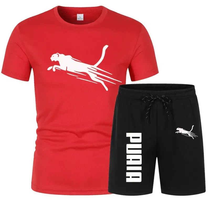 새로운 Herenkleding Zomersportpak Comfortabele Ademende 메쉬 하드루프 세트, 조깅 피트니스 트레이닝 스팍 헤렌 트레이닝 저지