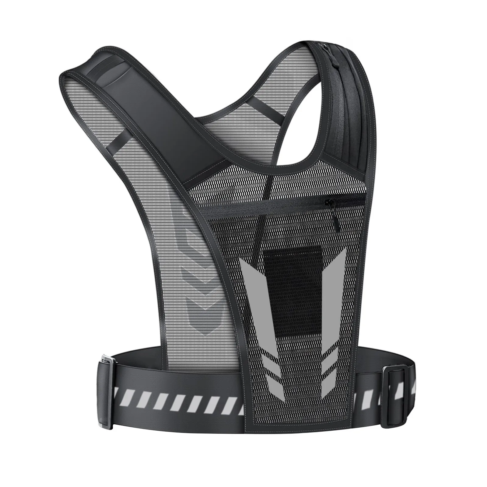 Reflective Running Backpack Lightweight Sports Running Cycling Vest Mobile Phone Cards Bag For Men and Women Jogging Fitness running vest